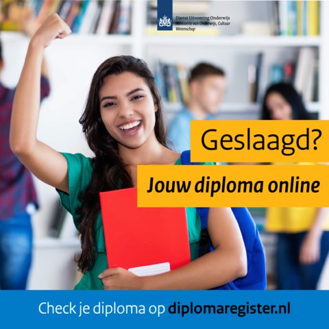 Geslaagd. Jouw diploma online
